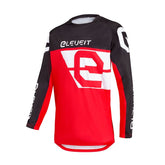 Maglia X LEGEND 23, una maglia leggera e traspirante. Design audace in rosso, bianco e nero. Di ELEVEIT MOTOBOOTS.
